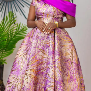 Purple and Gold Floral dress