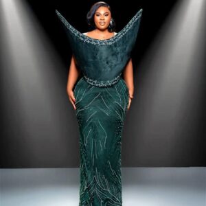 Green Swede Ode-eshi Beaded Luxury dress